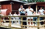 Fran Betters and his wife Jan teach the fundamentals of fly fishing in regular classes at their shop, no date.