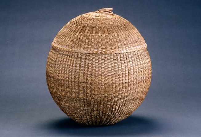 Globe Basket by Florence Benedict. Date and photographer unknown.