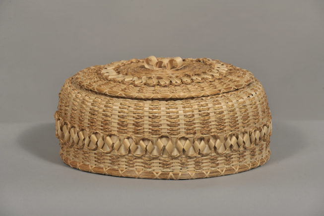 Inverted Weaving Basket by Josephine Delormier. Date and photographer unknown.