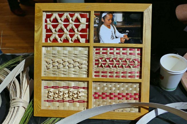 Various splint weaving styles by Nanci Ransom. Date and photographer unknown.