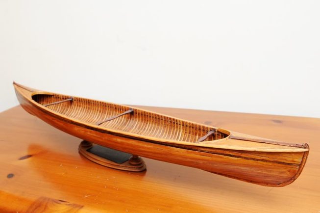 Model wooden boat by Frank White, 2012.