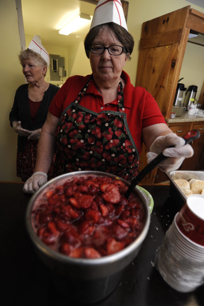 The strawberry festival is used to raise money for the local church, 2013.