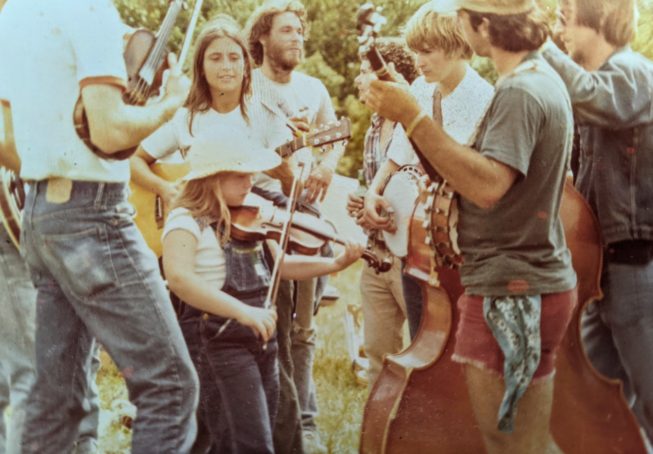 Gretchen Koehler at the Berkshire Mountain Bluegrass Festival, Hillsdale, NY, 1978.