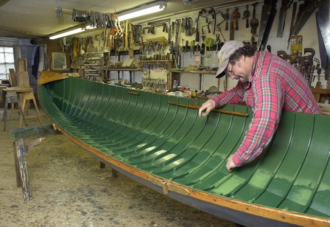 Adirondack guideboat builder Chris Woodward of the Woodward Boat Shop.